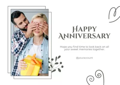 Romantic Greeting on Anniversary Event Anniversary Cards