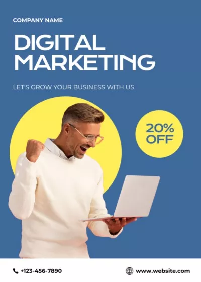 Agency Offering Digital Marketing Services With Discount Business Flyers