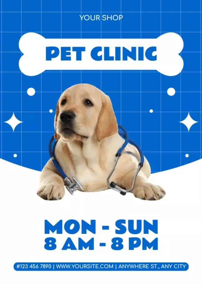 Animal Health Care Center Ad with Cute Puppy