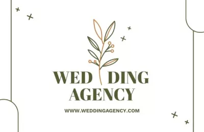 Wedding Agency Services with Green Branch Business Cards
