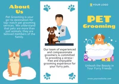 Pet Washing and Grooming Brochure Maker