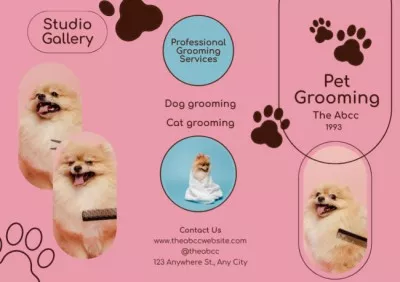 Pet Grooming Promotion Brochure Maker