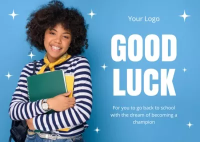 Cute African American Schoolgirl Congratulations on Back to School Cards