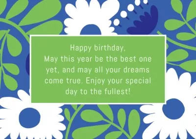 Best Birthday Wishes with Floral Ornament Birthday Cards