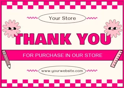 Pink Collection Thank You Cards