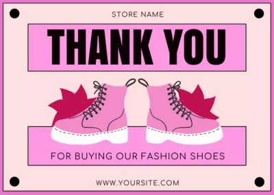 Thank You for Purchase of Fashion Shoes Thank You Cards