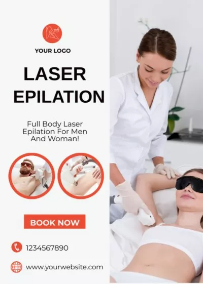 Laser Hair Removal Services for Men and Women Flyers