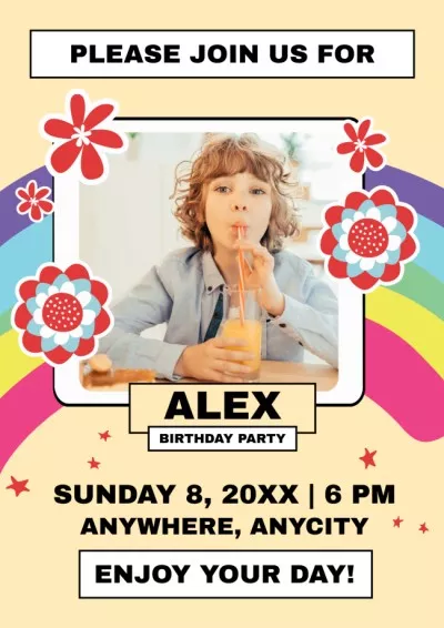 Boy Fun Birthday Party Invitation Birthday Posters