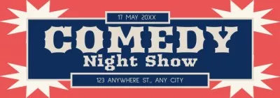 Advertising Comedy Show on Blue and Red Tumblr Banners