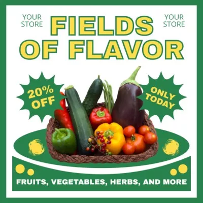Discount on Fragrant Vegetables from Farm Instagram Ads