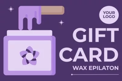 Purple Gift Card for Waxing Gift Certificate