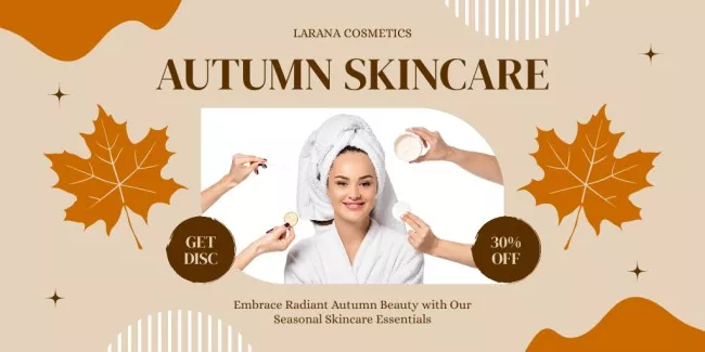 Autumn Skin Care Ad with Young Woman