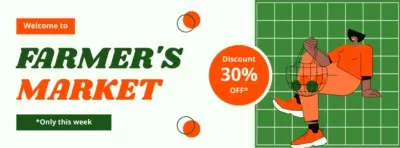 Get Your Discount at Farmer's Market Facebook Covers