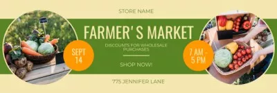 Discounts at Farmers' Market Twitter Headers