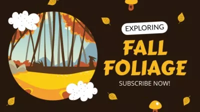 Vlogger Episode About Exploring Autumn Foliage YouTube Thumbnails