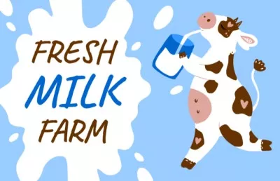 Fresh Milk from Farm Business Cards