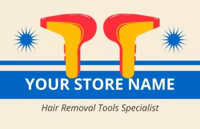 Hair Removal Tools Specialist Services Offer Business Cards
