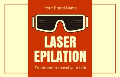 Reliable Laser Epilation Treatment Offer Business Cards