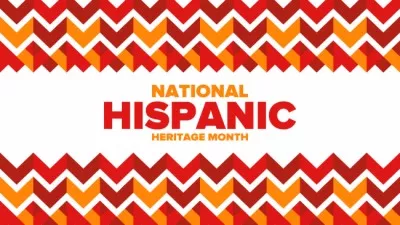 Chevron Pattern For National Hispanic Heritage Month Celebrating Zoom Background