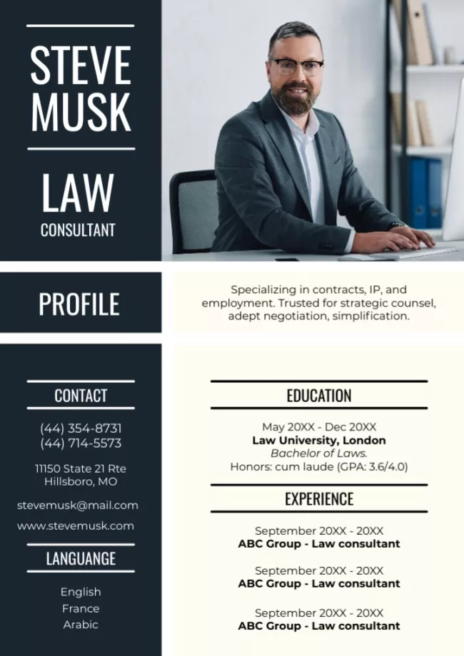 Skills of Law Consultant with Man at Workplace