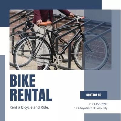 Urban Bike Loan Services Ad on Blue Instagram Posts