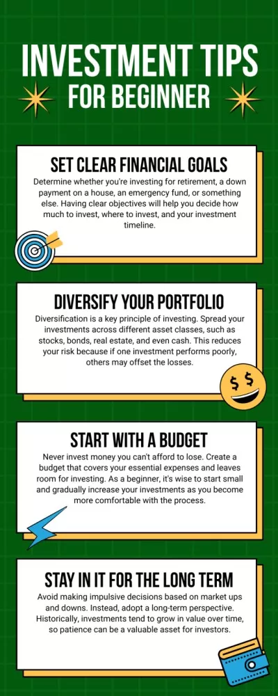 Business Investment Tips for Beginners Infographics