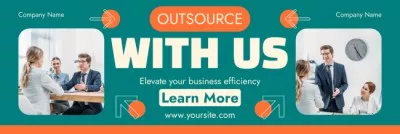 Outsource Service Offer For Business Twitter Headers