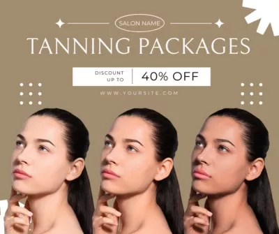 Discount on Tanning Package for Women Facebook Photo Collage