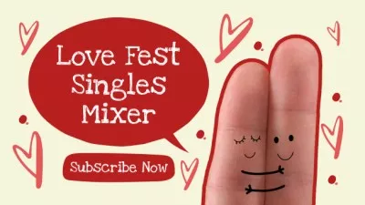 Love Festival for Singles with Cute Cuddling Fingers YouTube Channel Art
