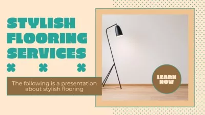 Stylish Flooring Services with Minimalistic Lamp Portfolio Maker