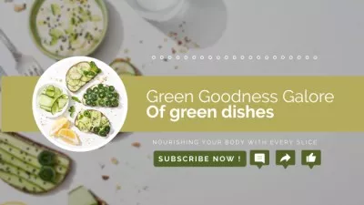 Offer of Green Dishes with Tasty Sandwiches YouTube Channel Art