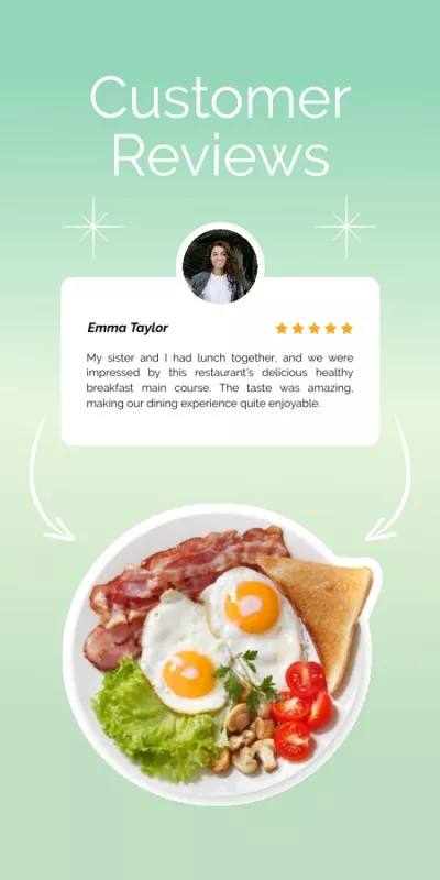 Customer's Reviews on Fast Casual Restaurant Blog Graphics