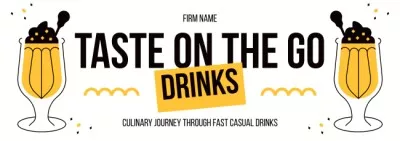 Offer of Drinks at Fast Casual Restaurant Tumblr Banners