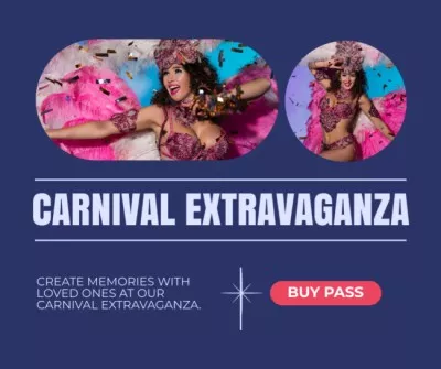 Mesmerizing Carnival Announcement With Dancers Collage Maker