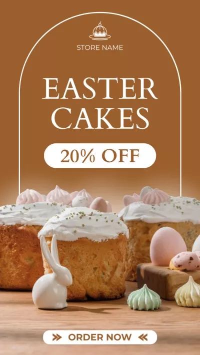 Easter Special Offer of Sweet Cakes Easter Instagram Stories