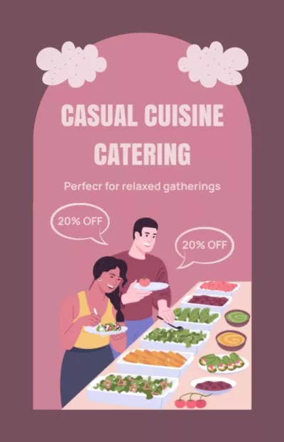 Offer Discounts on Casual Cuisine Catering IGTV Cover Maker
