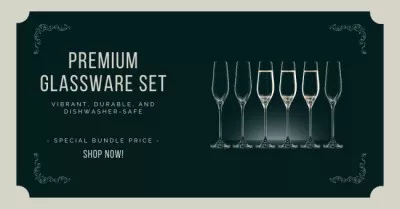 Sale of Premium Glassware Set Facebook Ads