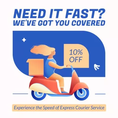 Speedy Delivery Services Ad Instagram Posts