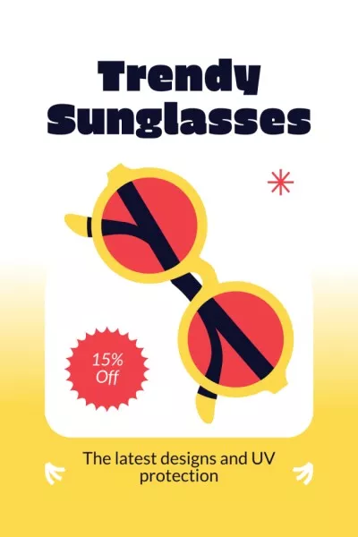 Trendy Sunglasses at Great Discount Pinterest Graphics