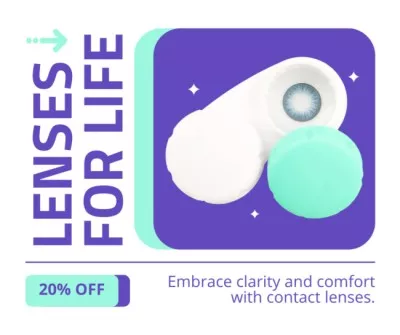Discount on High Quality Contact Lenses Facebook Posts