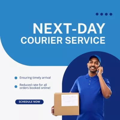 Get Your Parcel Next Day with Our Services Instagram Posts