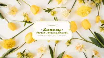 Luxury Flower Arrangements Service Ad wit Yellow Flowers YouTube Channel Art