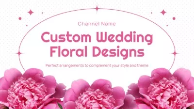 Floral Wedding Design Service Ad with Pink Peonies YouTube Thumbnails
