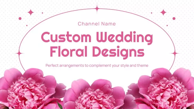 Floral Wedding Design Service Ad with Pink Peonies