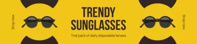 Sale on Trendy Round Shape Sunglasses eBay Store Billboard