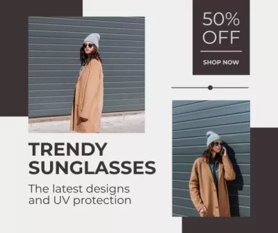 Trendy Sunglasses at Half Price Facebook Photo Collage