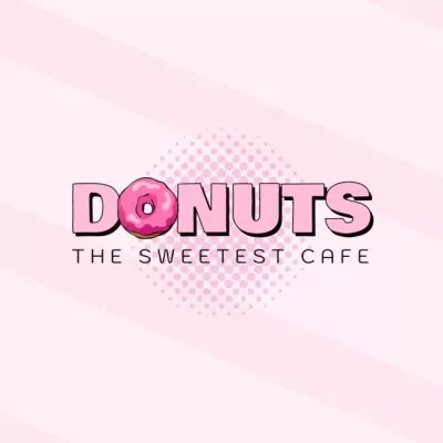 Doughnut Shops P Animated Logos