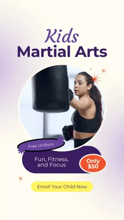 Martial arts Facebook Stories