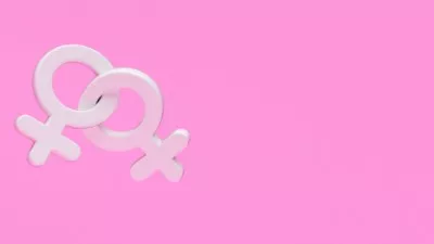 Lesbian Visibility Week with Advertisement with 3D Venus Sign Zoom Background