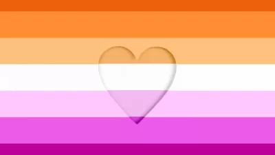 Lesbian Visibility Week Announcement with Heart Zoom Background
